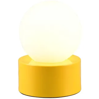 REALITY Tischleuchte Countess R59051016 gelb, Glas weiß, E14