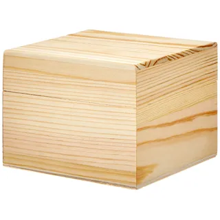 GLOREX Holzbox, Holz, Natur, 10,5 x 10,5 x 8 cm, 6 1682 603