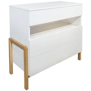 petits-meubles Kinderkommode Victor 100 x 90 x 45 cm Eiche weiß