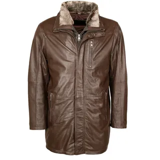 Kurzmantel JCC "Ledermantel 3102097Ecom", Herren, Gr. 50, braun, Obermaterial: 100% Lammleder LEL. Futter: 100% Polyester PES., Mäntel Kurzmantel