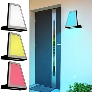 ECO-Light Leuchten GmbH Lutec LED Wand Lampe Fassaden Außen Strahler Farb Filter alu Anthrazit Garten Leuchte IP54 Luteq 1874S_GR