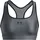 Armour Damen UA Authentics Mid Padless Bra pitch gray/black M