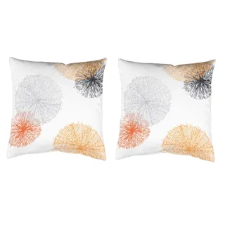 Dekokissen HOME WOHNIDEEN "SCOPPIO" Gr. 2, orange (orange, bedruckt), B:50cm L:50cm, Polyester, Dekokissen_Sitzkissen_Kissenhüllen, Dekokissen, Kissenhülle mit Füllung