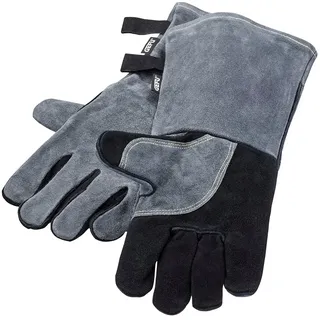 GEFU Grillhandschuhe 16,5 cm Baumwolle, Veloursleder grau