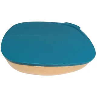 Tupperware Allegra Exclusiv Schüssel mit Deckel Servierschüssel servieren gold türkis 2,5 Liter 2500ml