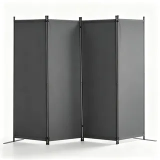 Vevor Raumteiler Trennwand 4-teiliger Paravent Stellwand, Faltbarer Sichtschutz für Büro Schlafzimmer Esszimmer Arbeitszimmer Balkon, Raumtrenner freistehend (56 x 45 x 172,5 cm), Grau