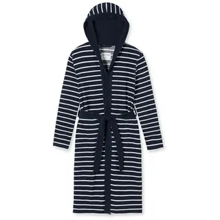 SCHIESSER Bademantel Feather Terry in Dunkelblau | Leicht Frottee, Dunkelblau_181537, 140