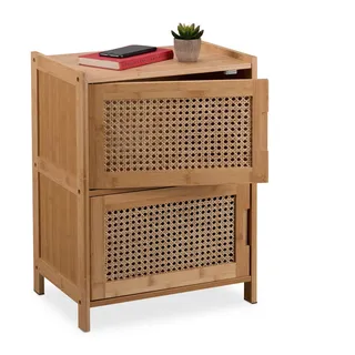 Relaxdays Beistellschrank 56 x 42 x 30 cm Natur