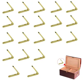 Scharniere Klein Mini Scharnier Klappbar - Mini-Scharniere TüRangel Barrel Messing Versteckte MöBelscharniere Diy SchmuckkäStchen Geschenk-Box Holzkiste Schmuck-Box Miniatur Gold 20 StüCk 30 * 30mm