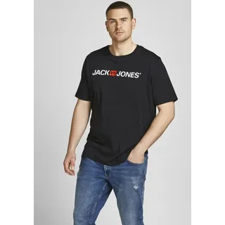 JACK & JONES Herren Rundhals T-Shirt JJECORP Logo Slim fit, schwarz, 12184987 XXL,