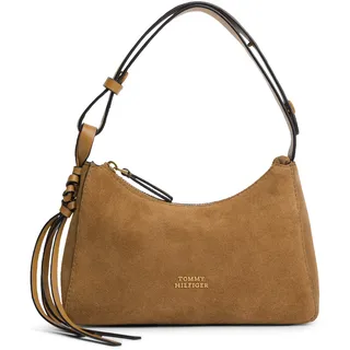 Tommy Hilfiger TH STATEMENT MINI SHOULD BAG SUE Schultertasche Leder Cognac