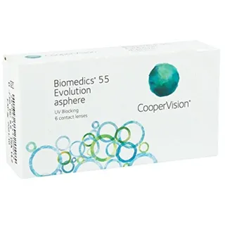BIOMEDICS EVOLUTION CooperVision Biomedics 55 Evolution Monatslinsen weich, 6 Stück / BC 8.90 mm / DIA 14.20 mm / -5.00 Dioptrien