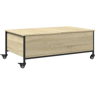 SYFAXTM Couchtisch mit Rollen Sonoma-Eiche 91x55x34 cm Holzwerkstoff - Braun