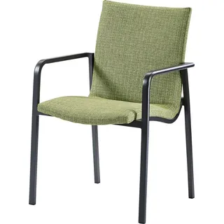 BEST Freizeitmöbel Best Gartenstuhl Positano Stapelsessel 57 x 63 x 86 cm anthrazit/grün 1 St.