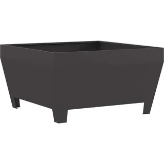 vidaXL Feuerschale Schwarz 80 x 80 x 43 cm Wetterfeststahl - Schwarz
