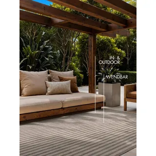 Ted Baker Linley Wendeteppich 120 x 170 cm Grau/Weiß