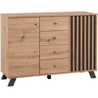 Finori Kommode Medan 120 x 85 x 37,5 cm Braun/Grau