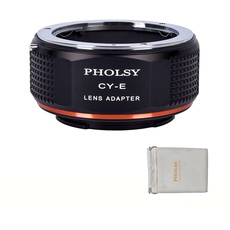 PHOLSY Objektivadapter für Contax/Yashica (C/Y) Objektiv auf Sony E Kameras Kompatibel mit Sony Alpha a7 a6000 a6300 a6500 a5000 a5100 NEX 7/6/5, NEX 5N 3N, a9 ii, a7S iii ii, a7R v iv iii ii, a7C