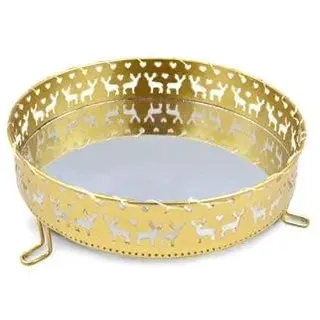 SUD IMPORT L.Metall Gold Tablett 25 cm XD211279, Mix, Normal