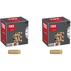 TOX Messing Spreizdübel Metrix M8 x 28 mm, 25 Stück, 026100141 (Packung mit 2)