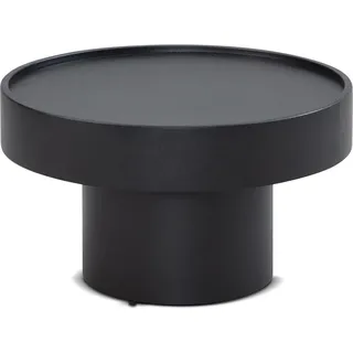 FineBuy Couchtisch rund 60cm Metall schwarz Wohnzimmertisch Alu Sofatisch Beistelltisch