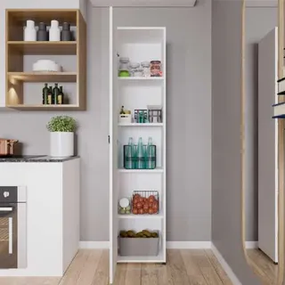 Badezimmerschrank Weiß Farbe Modern Luxus Rechteckig Badschrank Badezimmer - Weiß