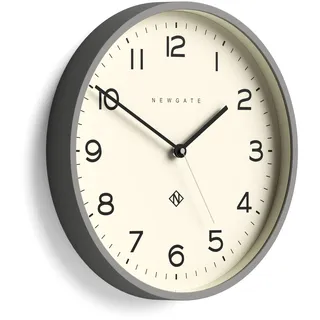 NEWGATE® Number Three Echo Wanduhr | Moderne runduhr | 37 cm | Vornehm grau | Leicht lesbare Zahlen | Ideal für küche, Wohnzimmer oder büro