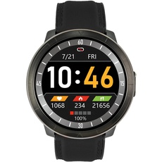 WATCHMARK Smartwatch WM18 schwarzes Leder