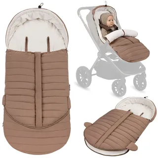Lionelo Oli Winterfußsack Kinderwagen – Universal für Buggy & Babywanne, Öffnungen für 5-Punkt-Gurt, wasserabweisend, warm bis −20°C, mit Reißverschluss, waschbar, hypoallergen