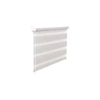 Doppelrollo Duorollo 120 cm breit 200 cm lang grau inkl. Seilzug Fensterrollo Klemmrollo Jalousie - Grau