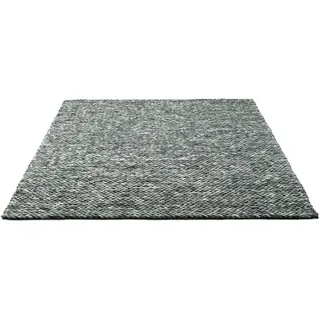Wollteppich THEKO "Arlberg" Gr. 2, grau (dunkelgrau), B:70cm H:23mm L:140cm, Wolle, Teppiche, Wollteppich, reine Wolle, Strickoptik, ideal im Wohnzimmer & Schlafzimmer