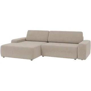 S-Style Möbel Ecksofa Lopez Beige Samt-Stoff , Textil , Echtholz,Buche, Birke , Füllung: Silikon,Polyetherschaumkern , Eckteil, L-Form,L-Form , 264x162 cm , Blauer Engel, FSC Mix, Oeko-Tex®, Hergestellt in Europa , Wohnzimmer, Sofas & Couches, Wohnlandschaften, Ecksofas