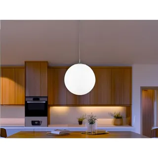 Pendelleuchte City 1 flammig Glaskugel Ø35cm - Weiß