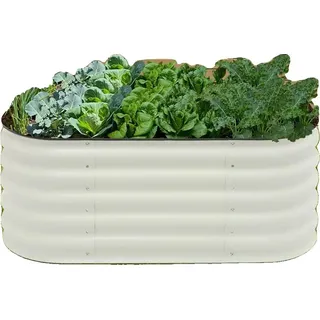 Hochbeet, Aluminium-Zink-beschichteter Stahl, 105 x 60 x 43 cm, Offenes Design, Rostfreies Material, Pflanzenkompatibilität