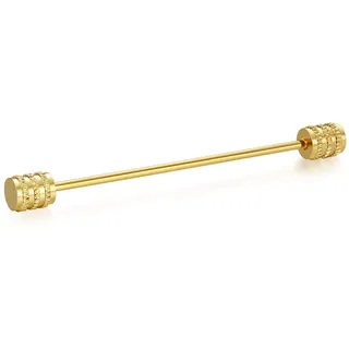 HONEY BEAR 1 Stück/3er Set Herren kragennadel Anzug Hemd Kragenstift Kragen Pins Bar Krawattenknoten Bar Edelstahl für Hochzeit Geschenk,Kegel Silber,MEHRWEG (Zylindrisch Gold)