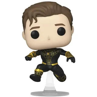 Funko Pop Marvel's Spiderman No Way Home: Spiderman (Black/Gold) (Unmasked) Figure (AAA Anime Exclusive)