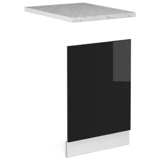 Vicco Unterschrank Frontblende R-Line 45 x 57,2 x 1,6 cm Schwarz Hochglanz