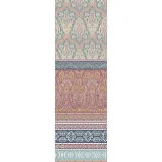 Plaid FLEURESSE "Plaid", bunt (beere, blau), B:180cm L:270cm, Baumwolle, Wohndecken, Plaid, Mako Satin, in Gr. 180x270 cm, Plaid