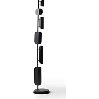 Elegante Stehlampe mit edlem Schirm für gemütliche Beleuchtung Vintage Lampe - Schwarz