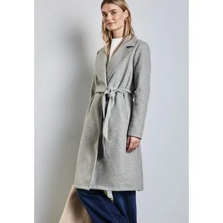 STREET ONE Kurzjacke mit Gürtel zum Taillieren, grau