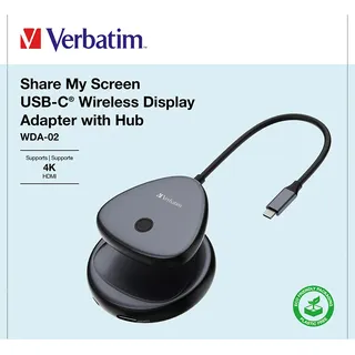 Verbatim 32147 Kabelloser Display-Adapter USB Desktop
