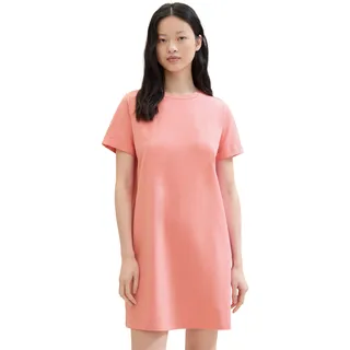 TOM TAILOR Denim Damen Basic Mini T-Shirt-Kleid, Shell pink, M