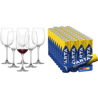 Schott Zwiesel Rotweinglas Classico (6er-Set) & VARTA Batterien AAA