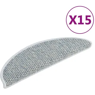 Treppenmatten Selbstklebend Sisal-Optik 15 Stk. 56x17x3cm Blau - Blau