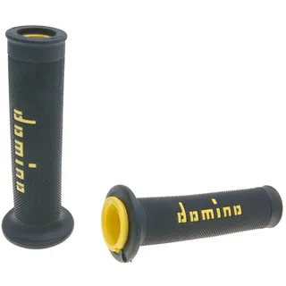 Griffe Satz Domino A010 On-Road schwarz / gelb mit offenen Enden