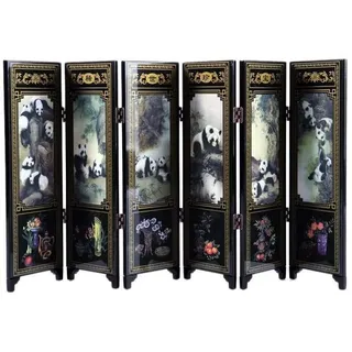 lachineuse – Asiatischer Miniatur-Raumteiler – Panda- und Bambus-Muster – Maße 24 x 47 cm – Chinesische Miniatur-Dekoration – Traditionen Chinas – Geschenkidee China, Asien