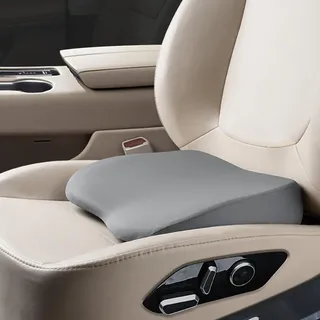 Rngwxoe 2-In-1 Keilkissen Auto Sitzkissen oder Lendenkissen - 9 cm Weich Memory Foam Autositzkissen Fahrersitz - Komfort Autokissen Sitzkeilkissen Steissbeinkissen für Auto und LKW, Grau