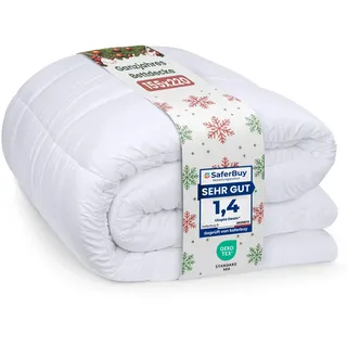 Utopia Bedding Bettdecke 155 x 220 cm, leichte Bettdecke mit Polyesterfüllung für 4 Jahreszeiten, Mikrofaser, für 1 Person (weiß)