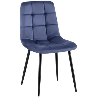 CLP Esszimmerstuhl Samt Blau