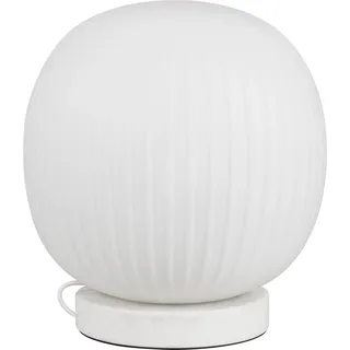 OSRAM Decor Glass Lantern Tischleuchte E27, 310mm, Weiß, Marmor/Metall/Glas, Textilkabel - Weiß